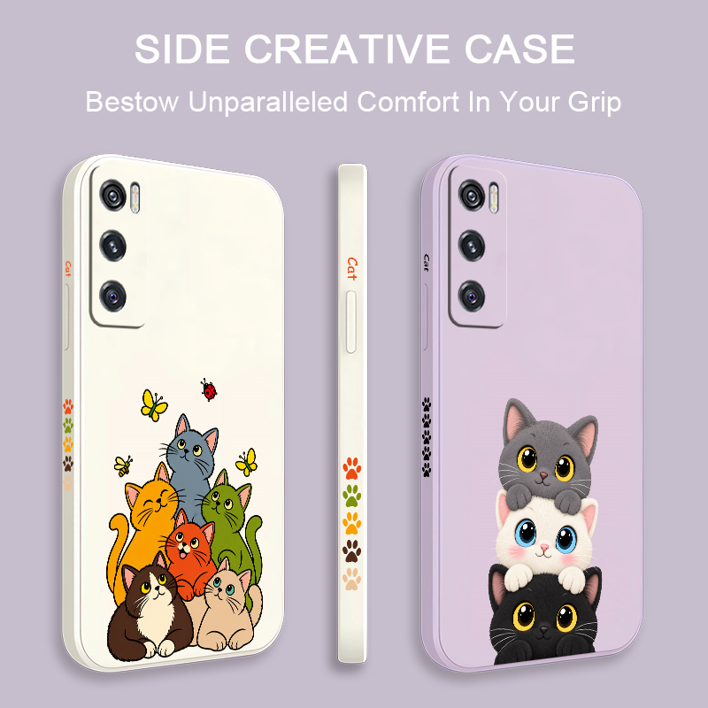 Cute Coloful Cats Phone Case F - Vivo V40 recension och pris