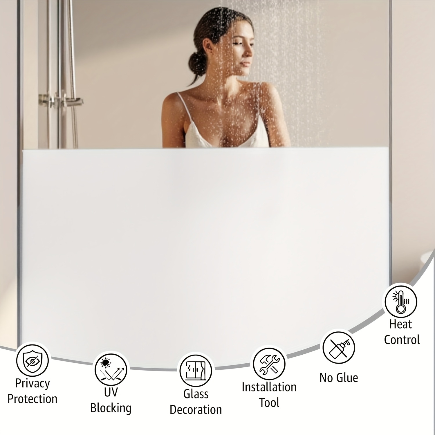 White Frosted Privacy Window F - Privacy Screen Protector recension och pris